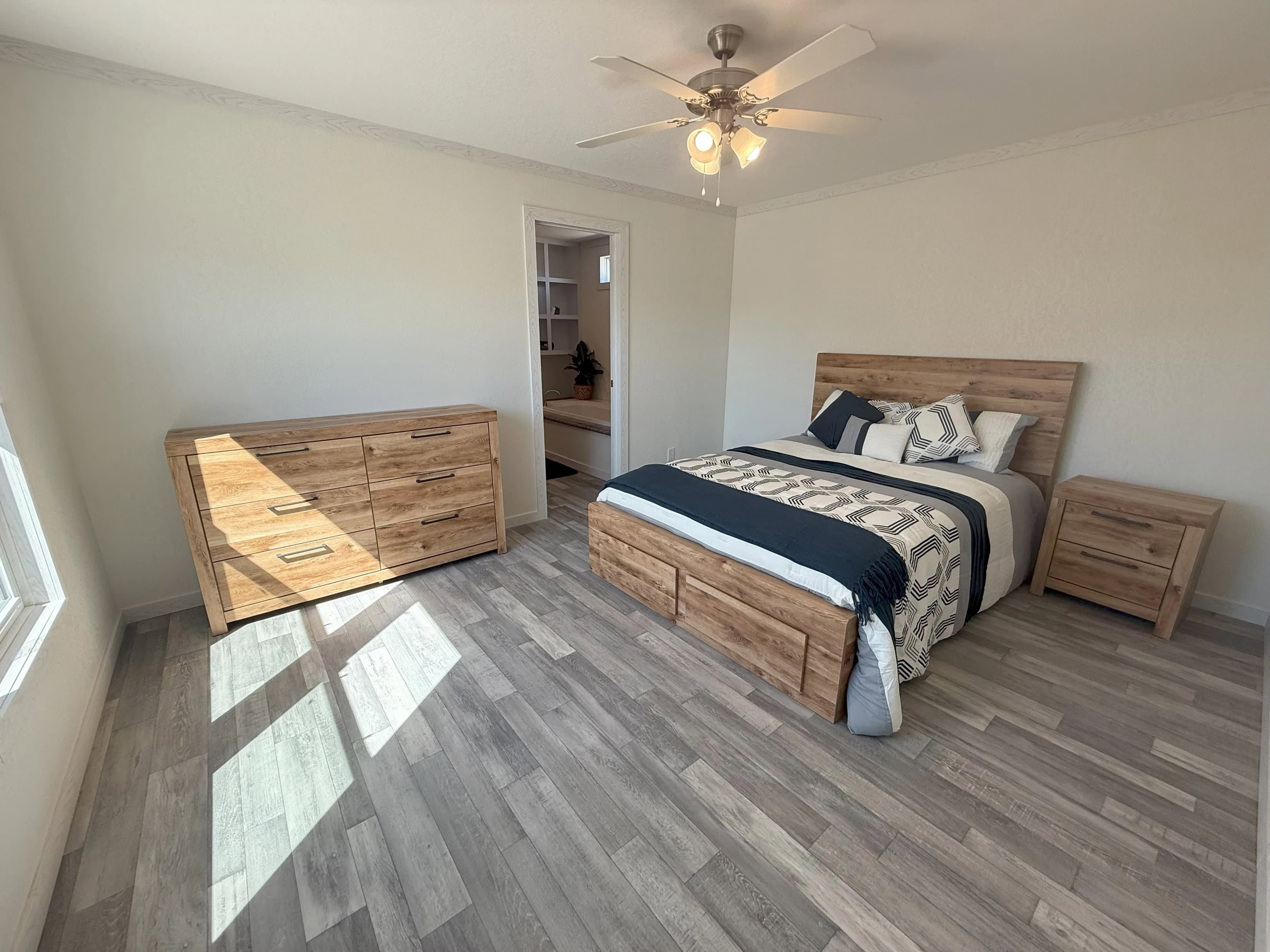 The mesquite bedroom home features