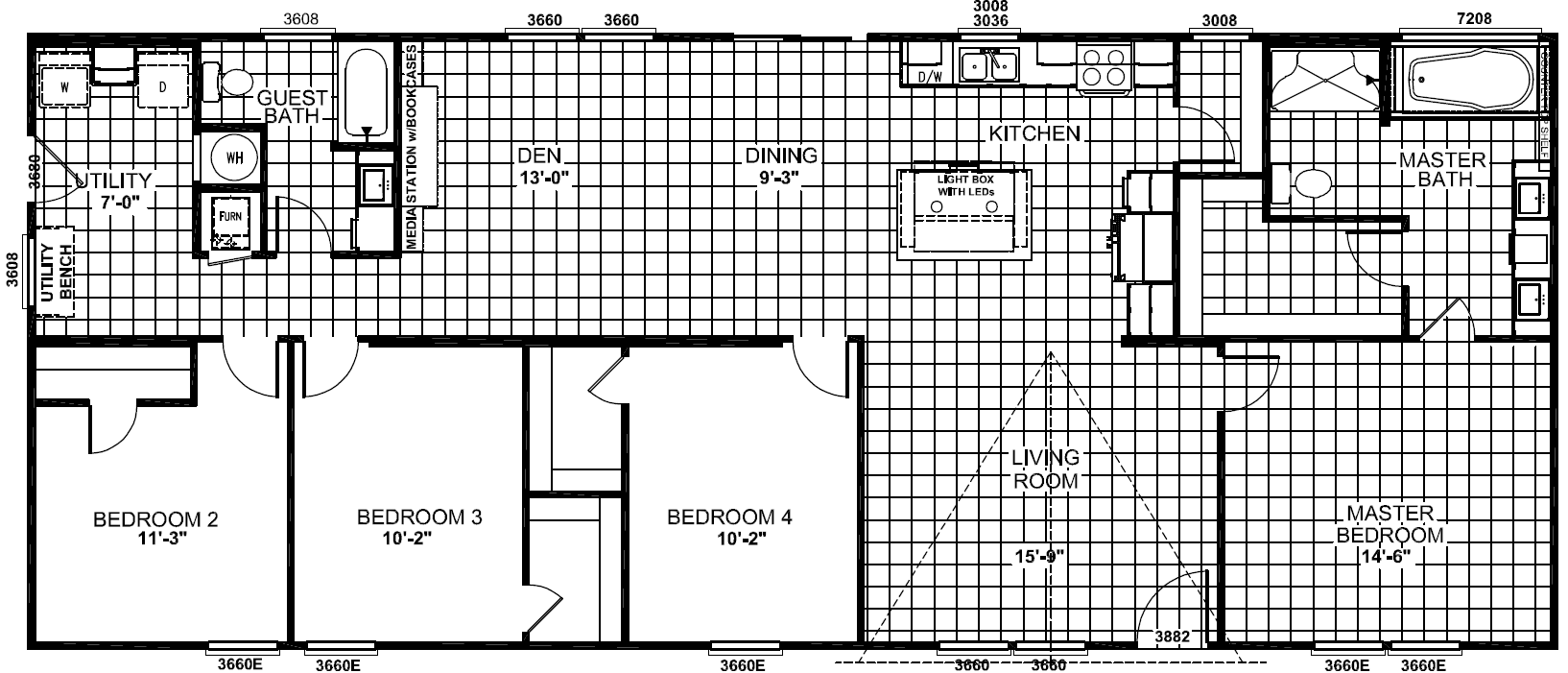 Macey 9768 floor plan home features