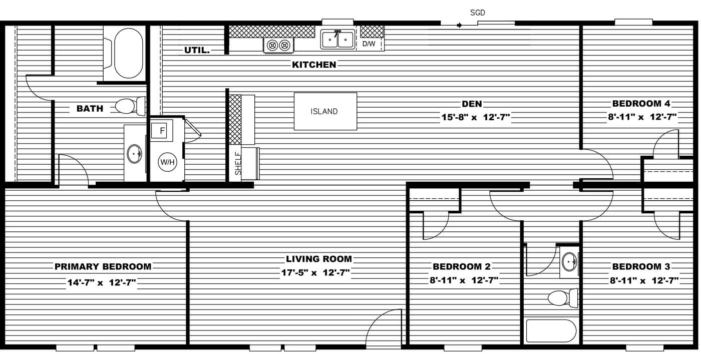 Marvel  floor plan home features
