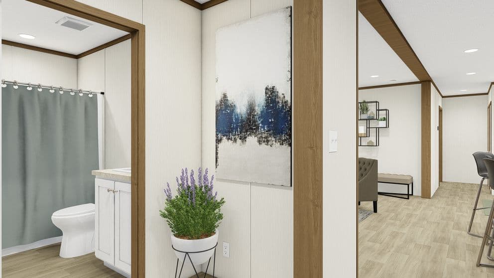 Glimpse bathroom home features