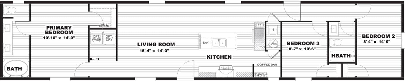 Voyage floor plan home features