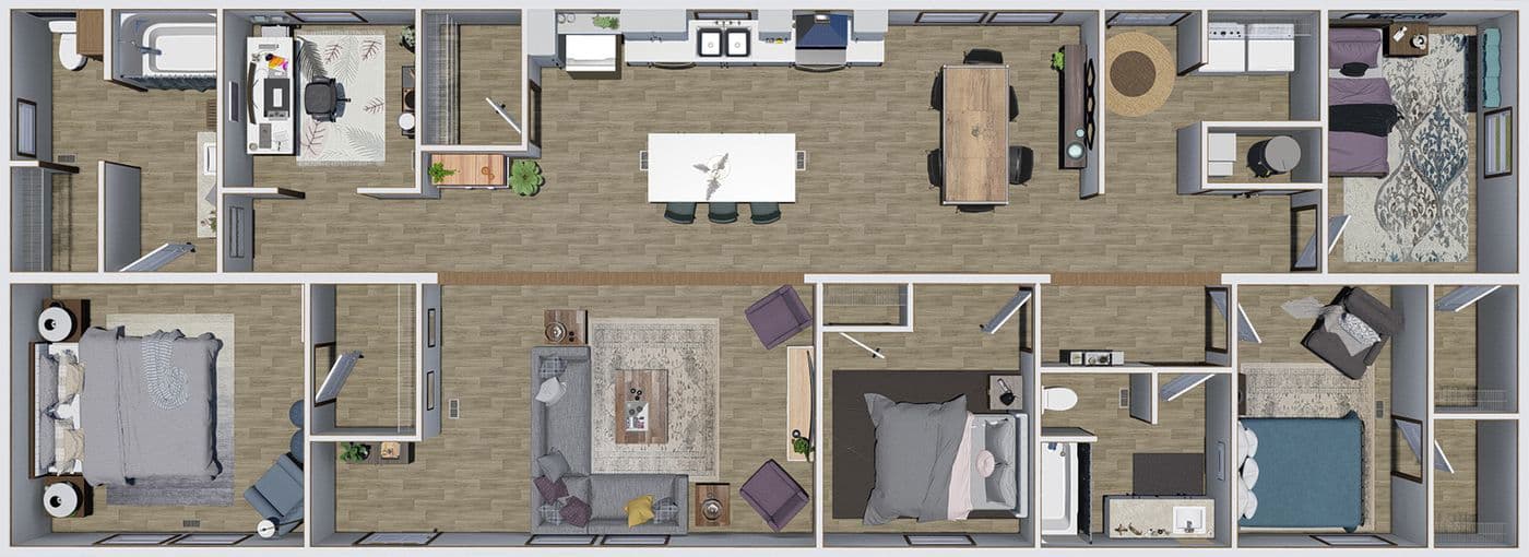 Occasion floor plan home features
