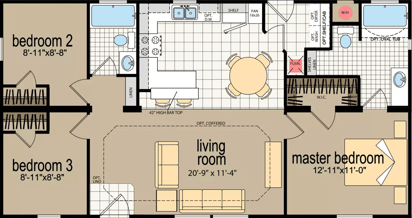 Cm-3443r floor plan home features